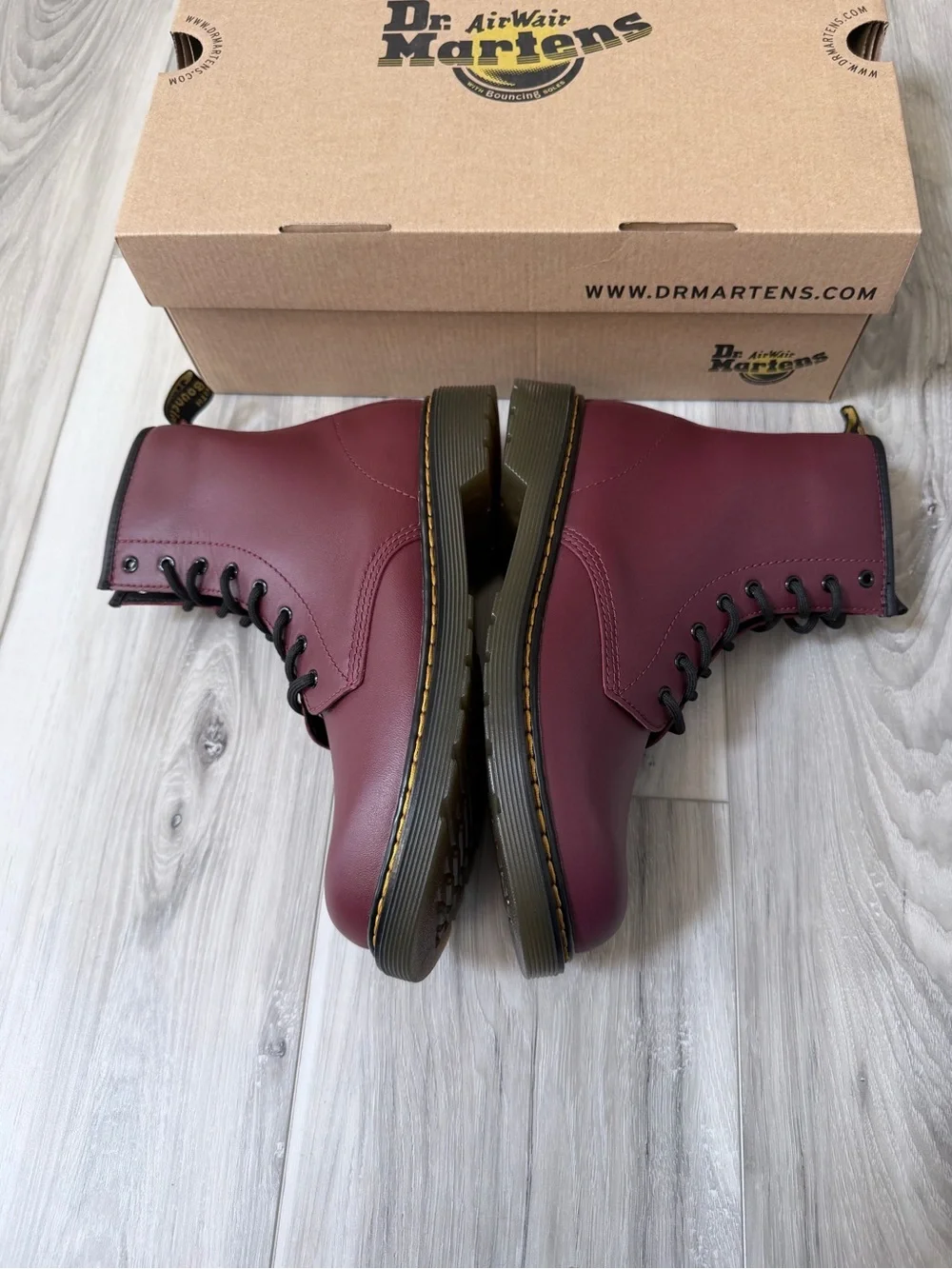 Dr. Martens 1460 Y Cherry Red Boots Women’s 7 Youth 6 NIB